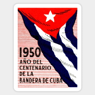 1950 Cuban Flag Centennial Sticker